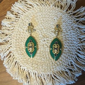 Cristina Sabatini 🧿Green Gold Statement Earrings